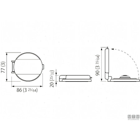 Quick Comando a Piede Up-Down Acciaio Inox — Comando Nero