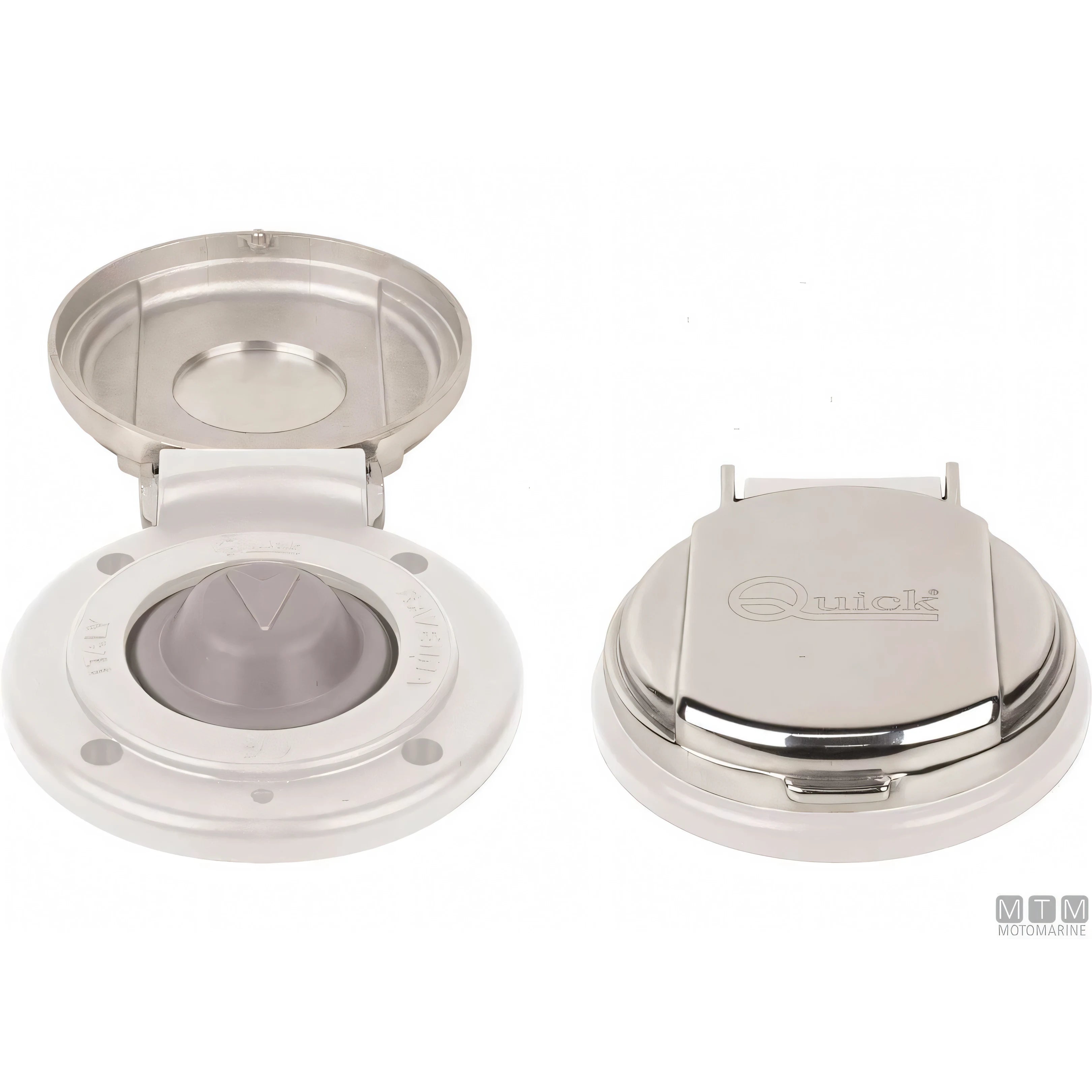 Quick Comando a Piede Up-Down Acciaio Inox — Comando Bianco