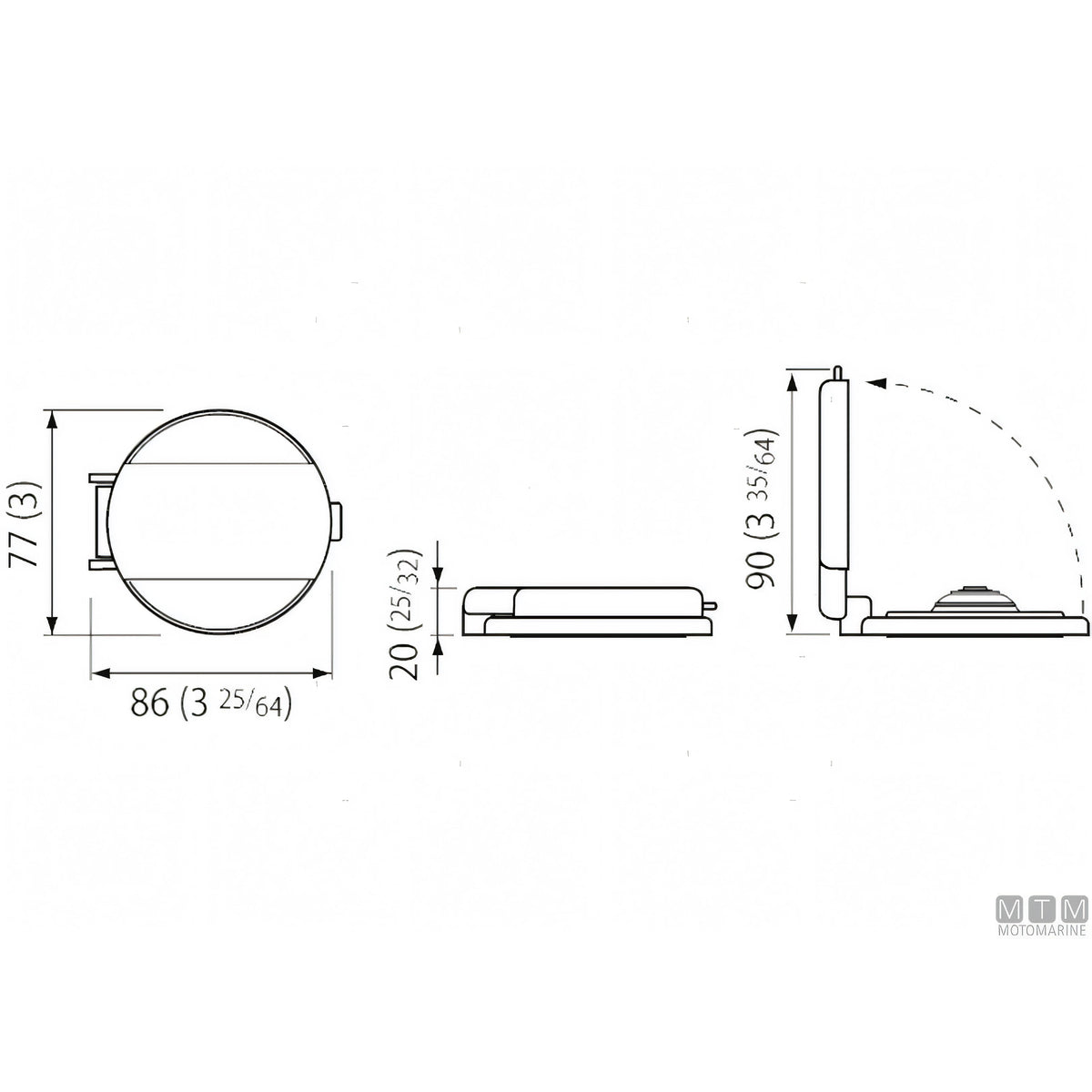 Quick Comando a Piede Up-Down Acciaio Inox — Comando Bianco