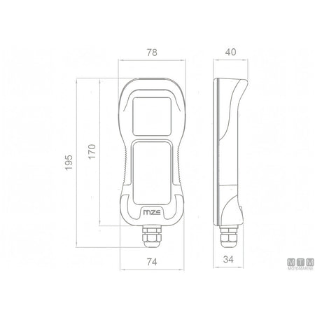 Motomarine Pulsantiera Contacatena Up-Down MZ — Pulsantiera Up-Down