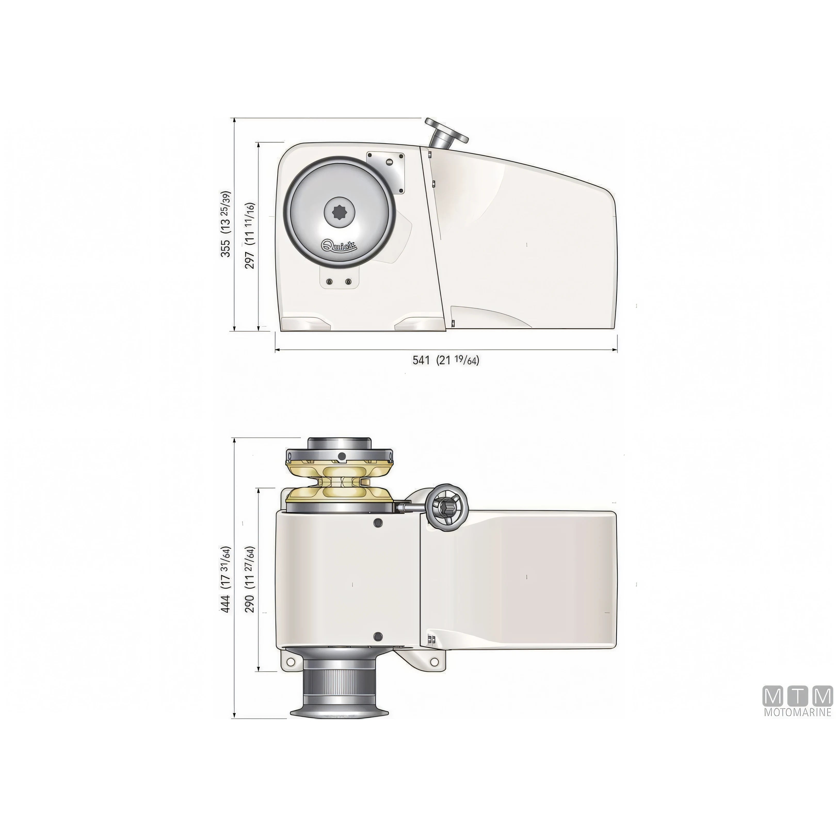 Verricello salpa ancora Quick Heroes HR5 in alluminio anodizzato — 1700W - 12V