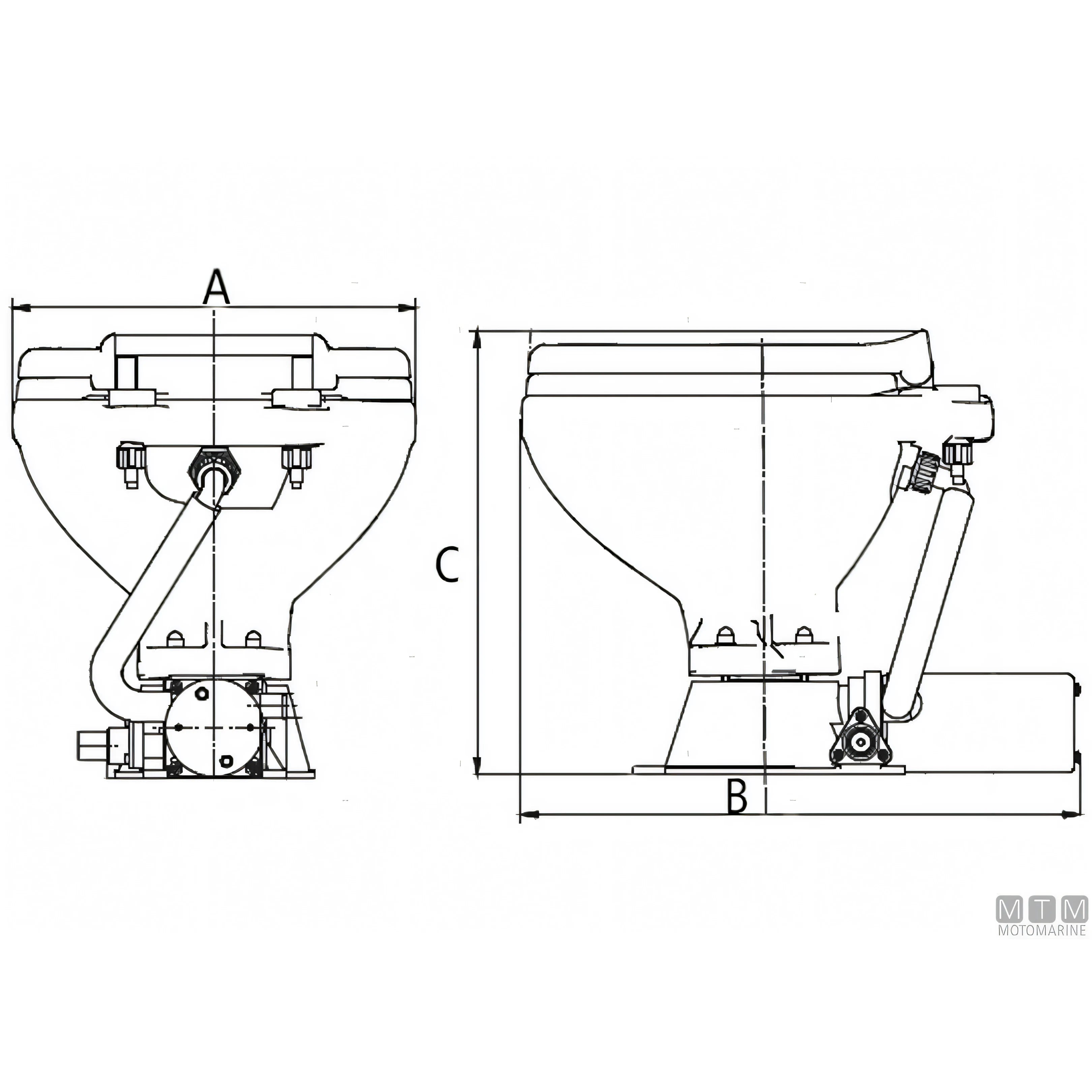 Toilet elettrica Johnson SPX Aqua-T Silent — Compact 24V