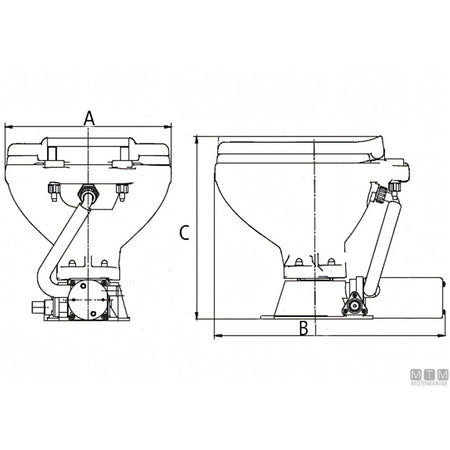 Toilet elettrica Johnson SPX Aqua-T Silent — Compact 24V