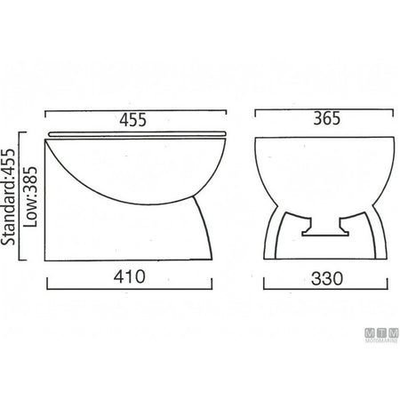 WC elettrico Ocean Luxury in ceramica — Bassa 12V