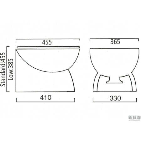 WC elettrico Ocean Luxury in ceramica — Bassa 24V
