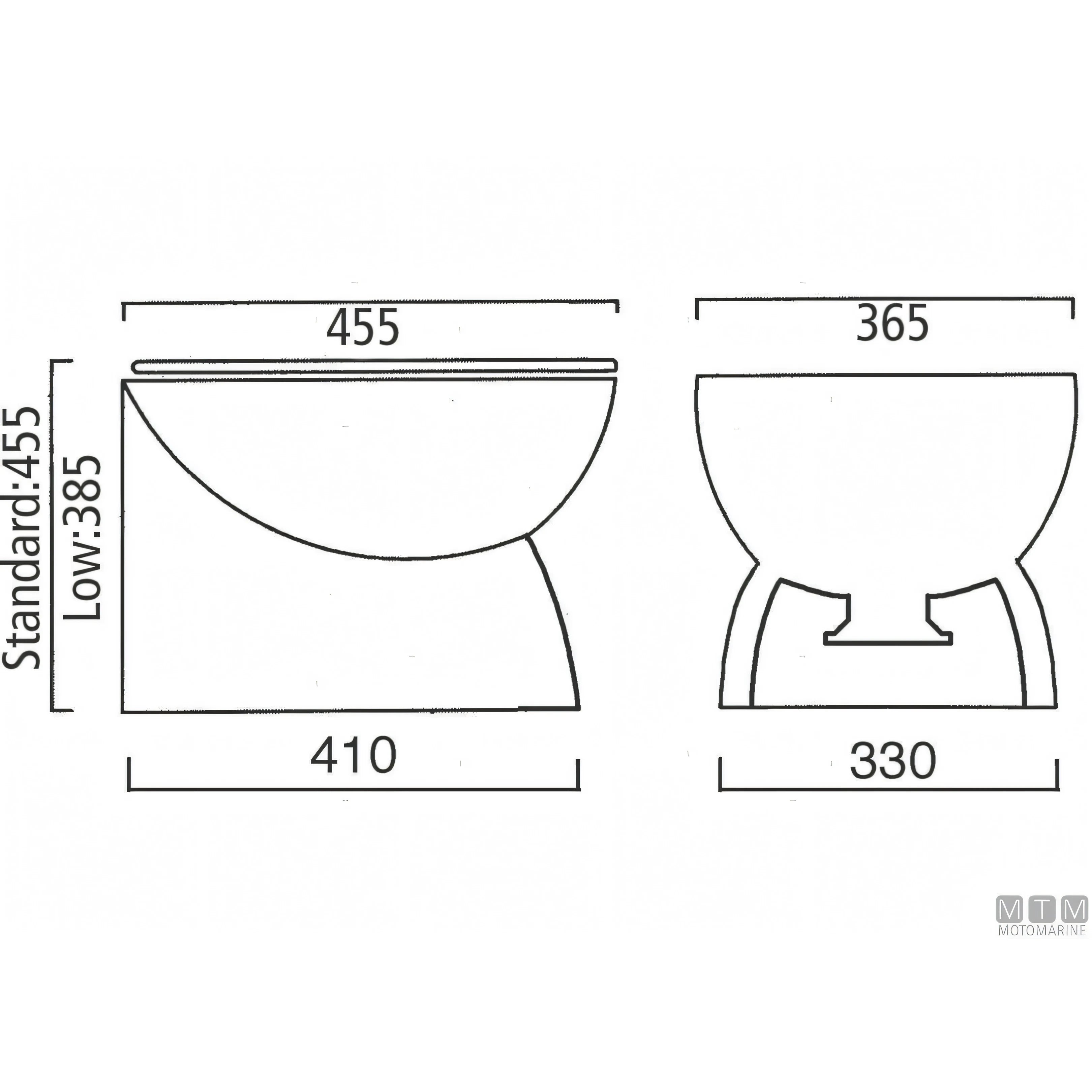 WC elettrico Ocean Luxury in ceramica — Standard 12V