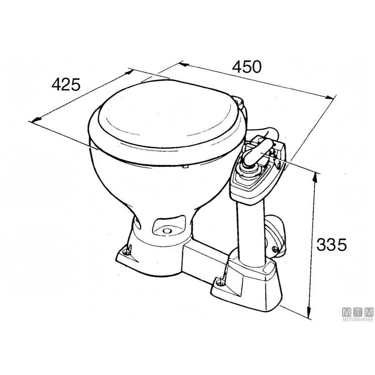 Ricambio Jabsco per toilette manuale Compact Twist-Lock — vista 2