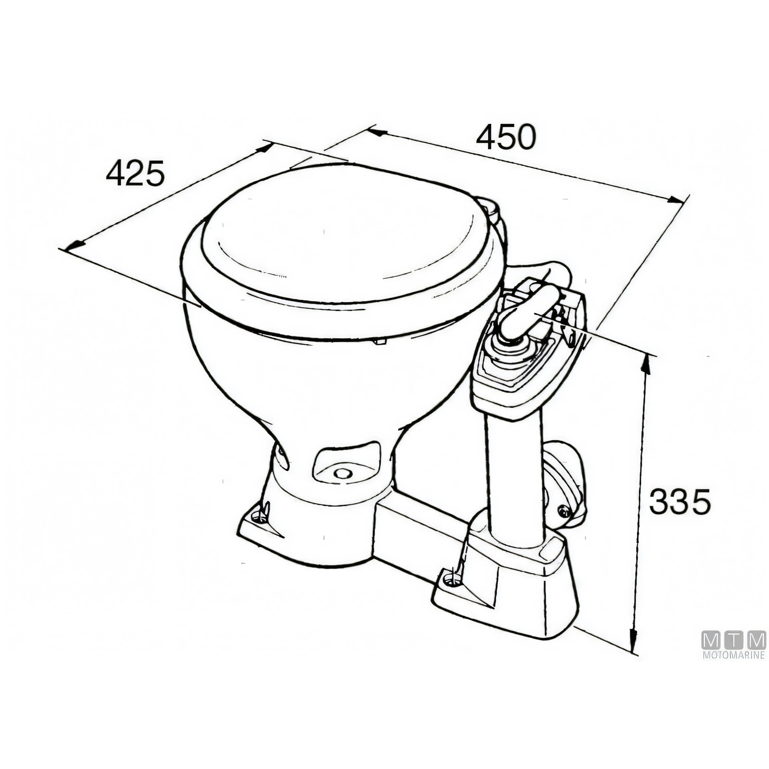 Ricambio Jabsco per toilette manuale Compact Twist-Lock — vista 2
