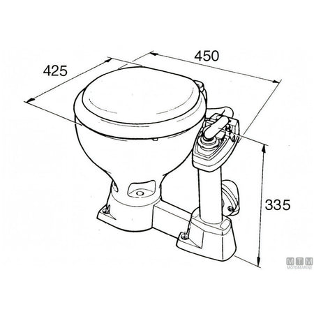 Ricambio Jabsco per toilette manuale Compact Twist-Lock — vista 2