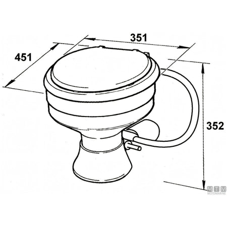 Jabsco WC elettrico Compact — 12V