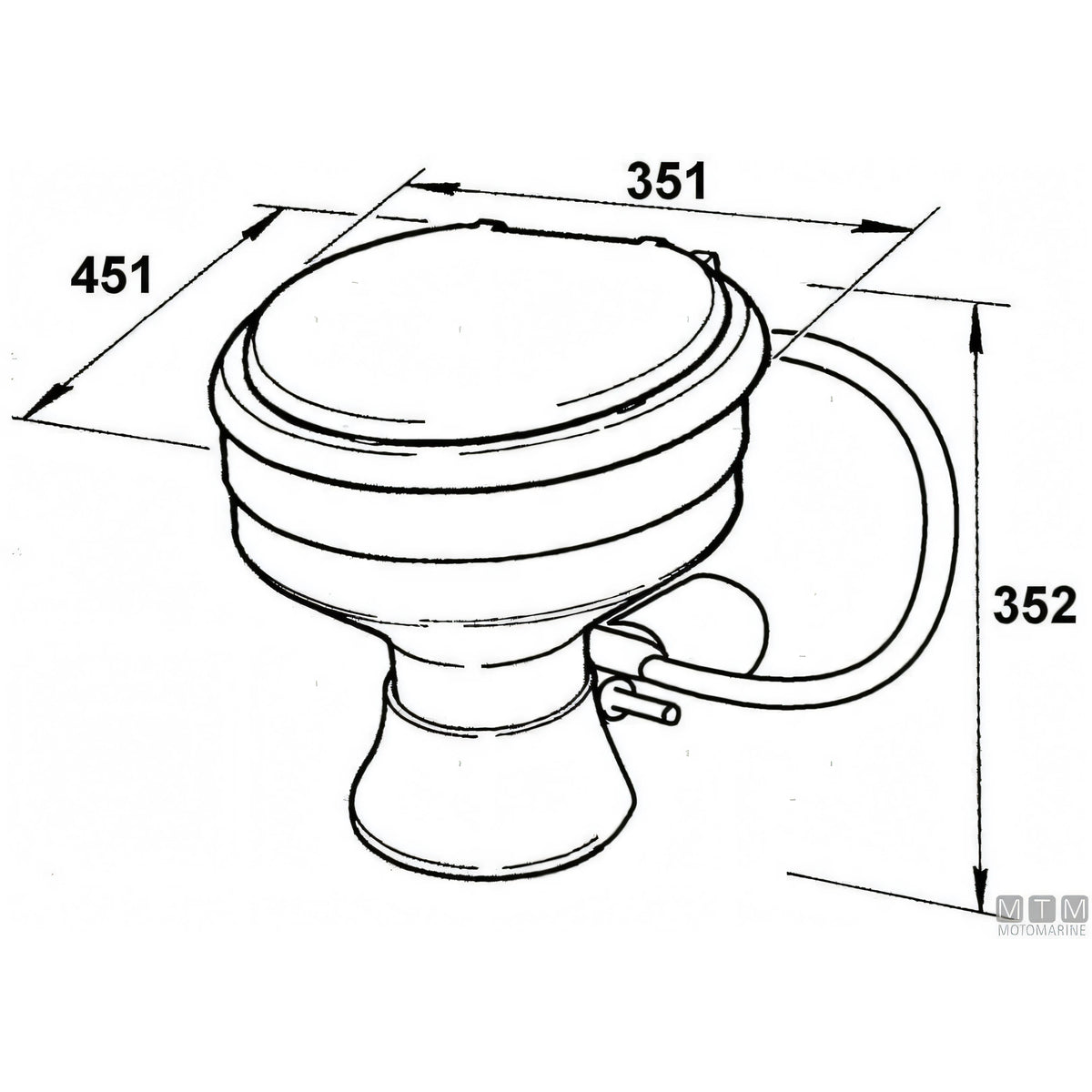 Jabsco WC elettrico Compact — 12V