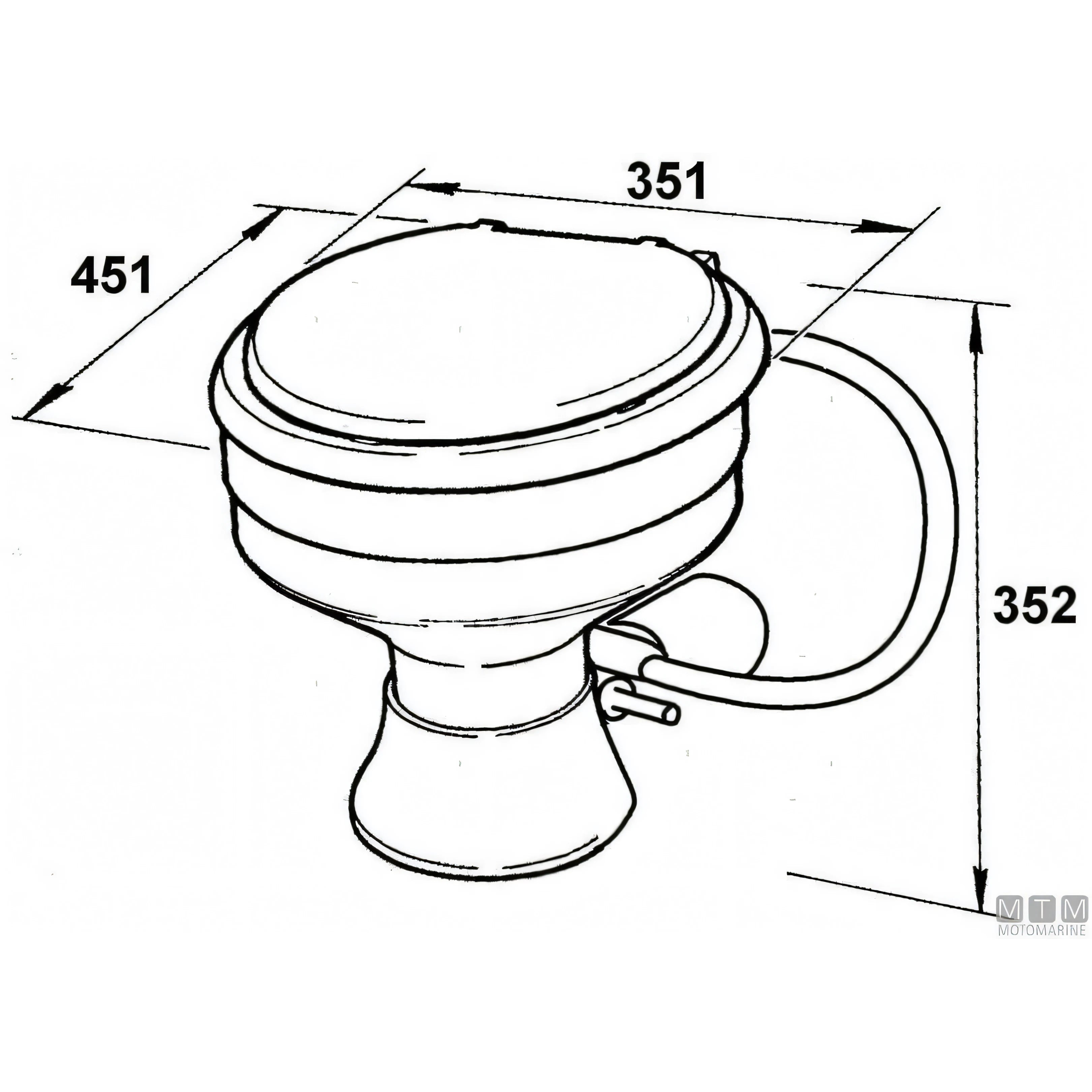 Jabsco WC elettrico Compact — 12V