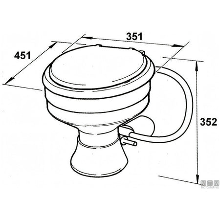 Jabsco WC elettrico Compact — 12V