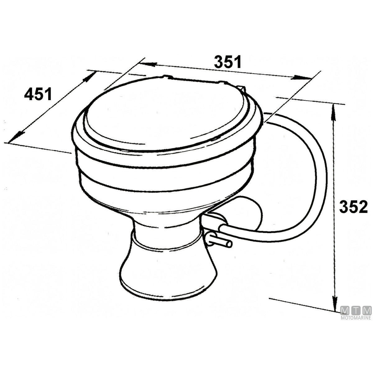 Jabsco WC elettrico Compact — 24V