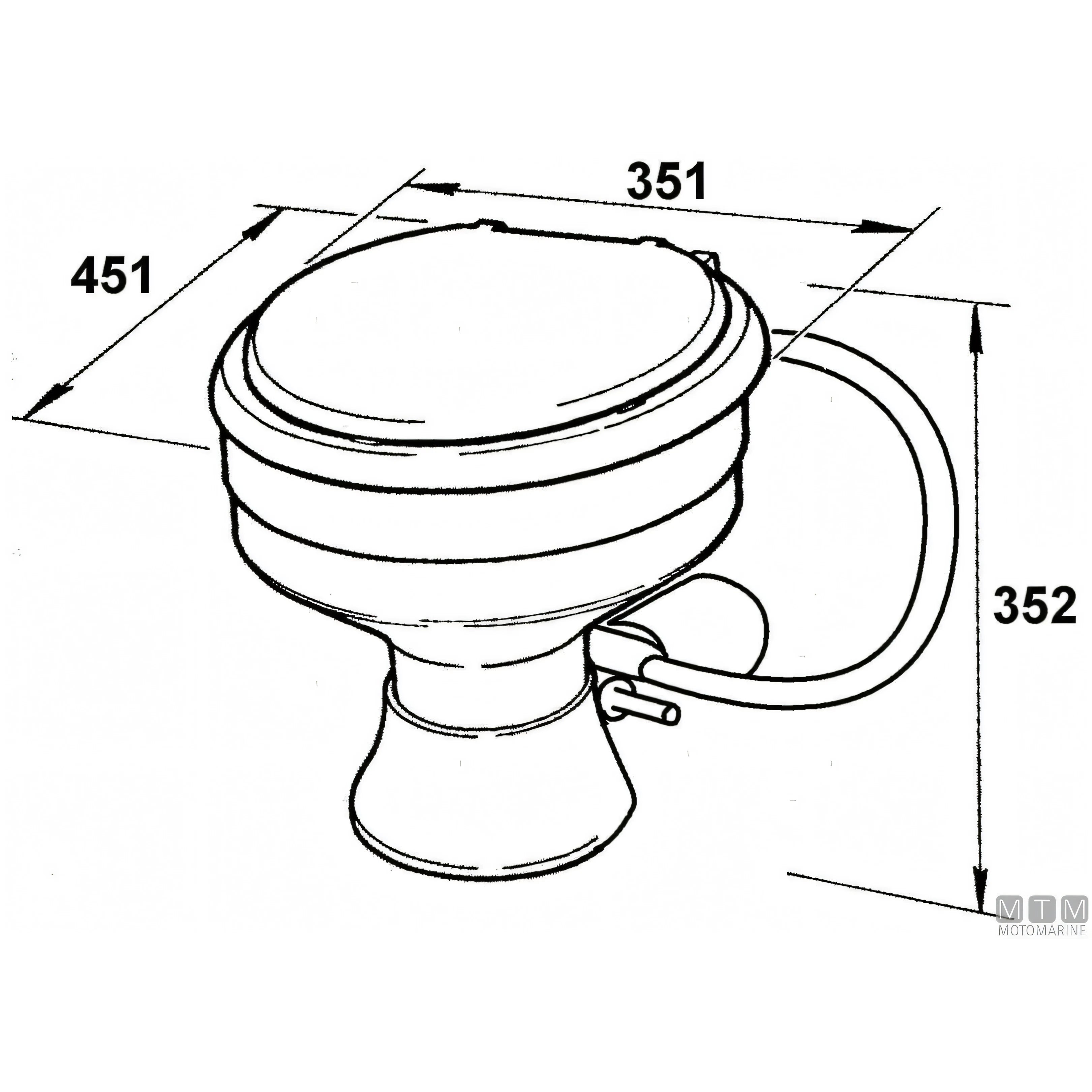 Jabsco WC elettrico Compact — 24V