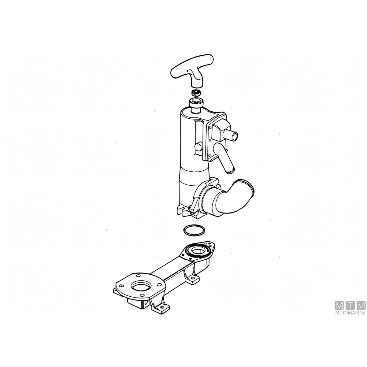 Motomarine WC toilet RM69 Regata pompa manuale — Toilet completo