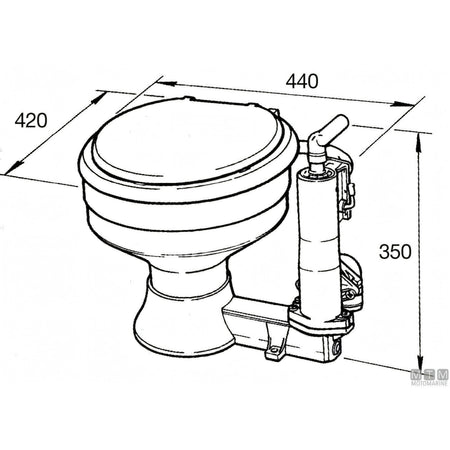 Motomarine WC toilet RM69 Regata pompa manuale — Toilet completo