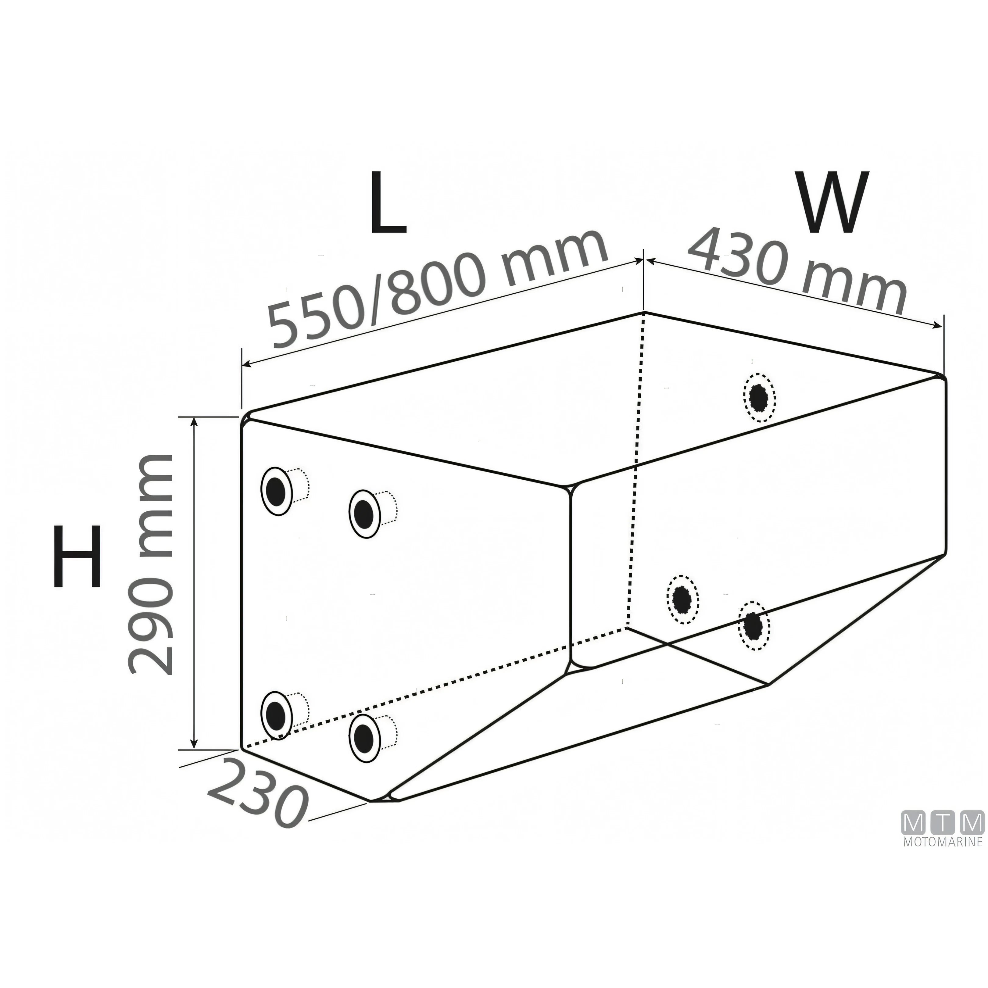 Serbatoio acque nere Ocean — Sagomato 47 L
