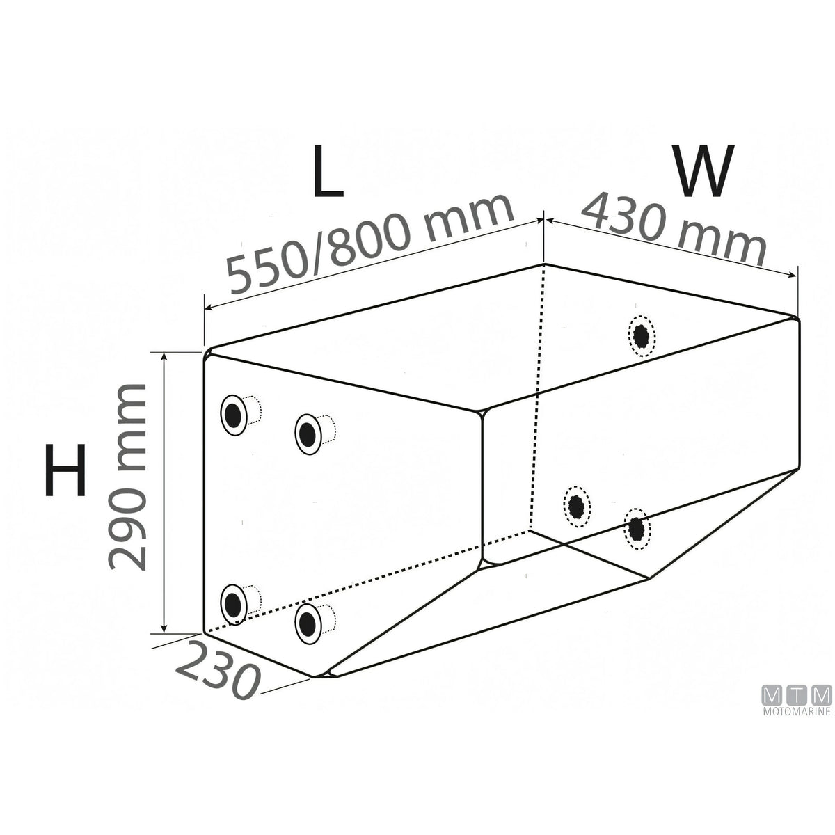 Serbatoio acque nere Ocean — Sagomato 75 L