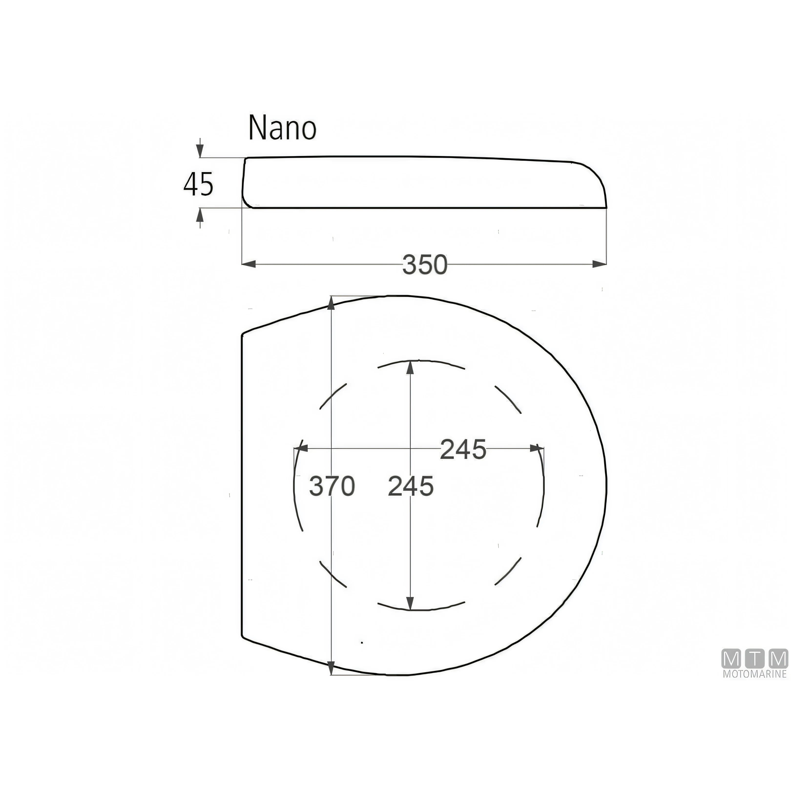 Tecma Nano WC nautico elettrico toilet compatto — Pannello Eco 12V