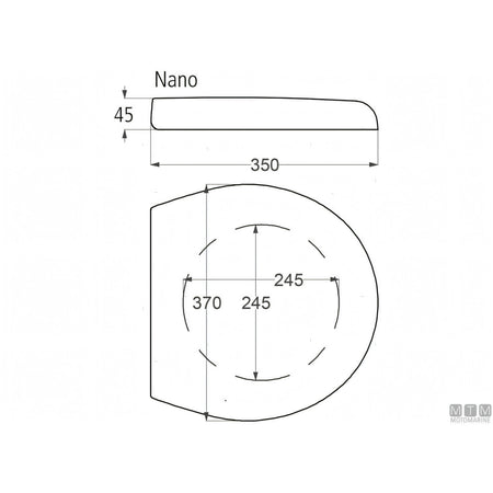 Tecma Nano WC nautico elettrico toilet compatto — Pannello Eco 12V