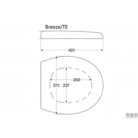 Tecma Breeze WC nautico con pannello all-in-one — WC completo 12V