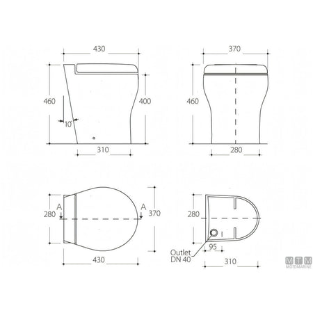 Tecma WC Elegance 2G Serie Flexi con pannello All-in-One — Standard 12V