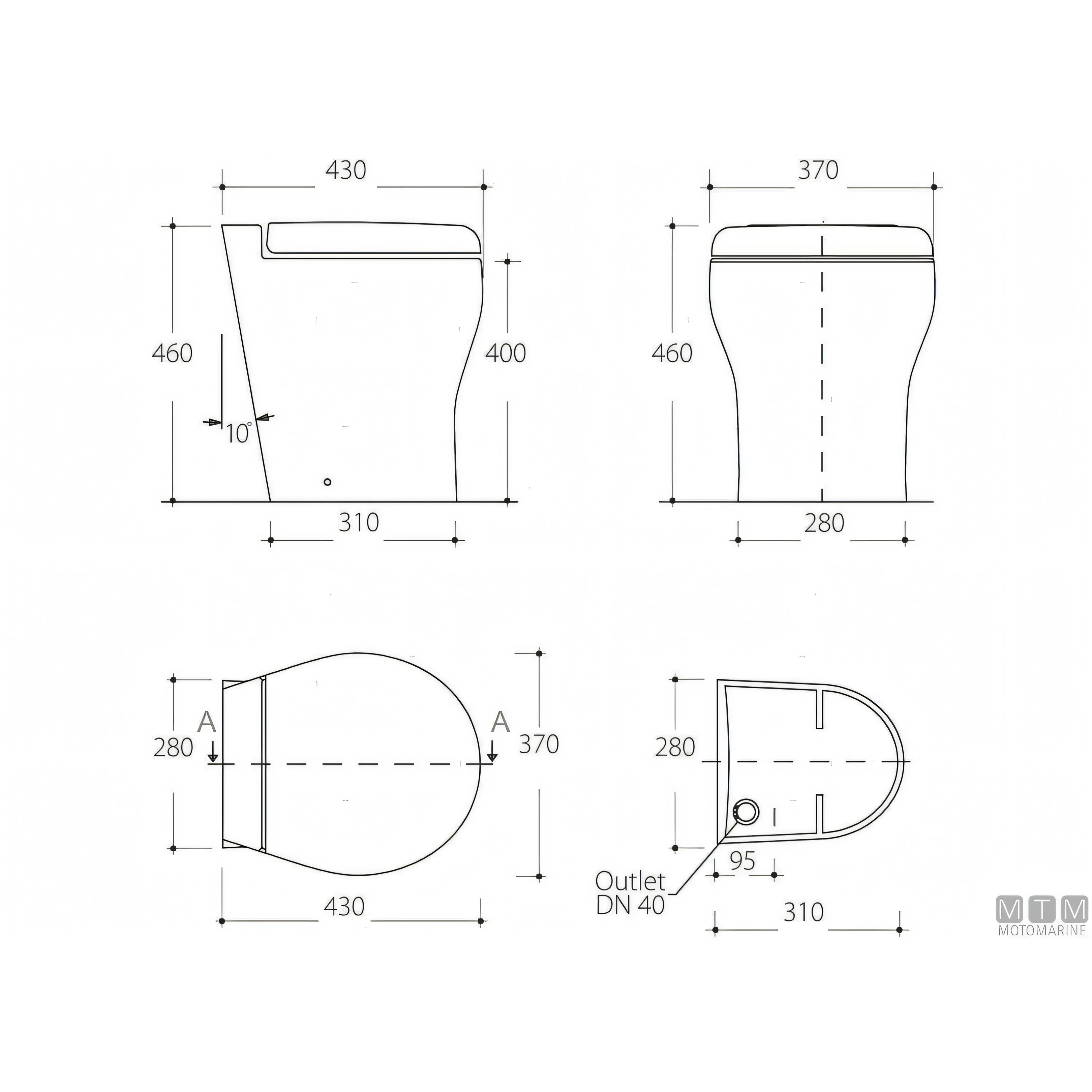 Tecma WC Elegance 2G Serie Flexi con pannello All-in-One — Cut 12V