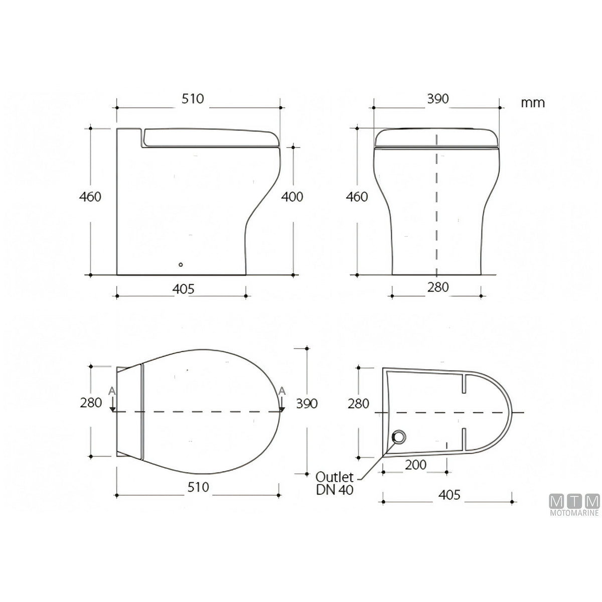 Tecma WC Silence Plus 2G pannello All-in-One SFT — Toilet Standard 12V