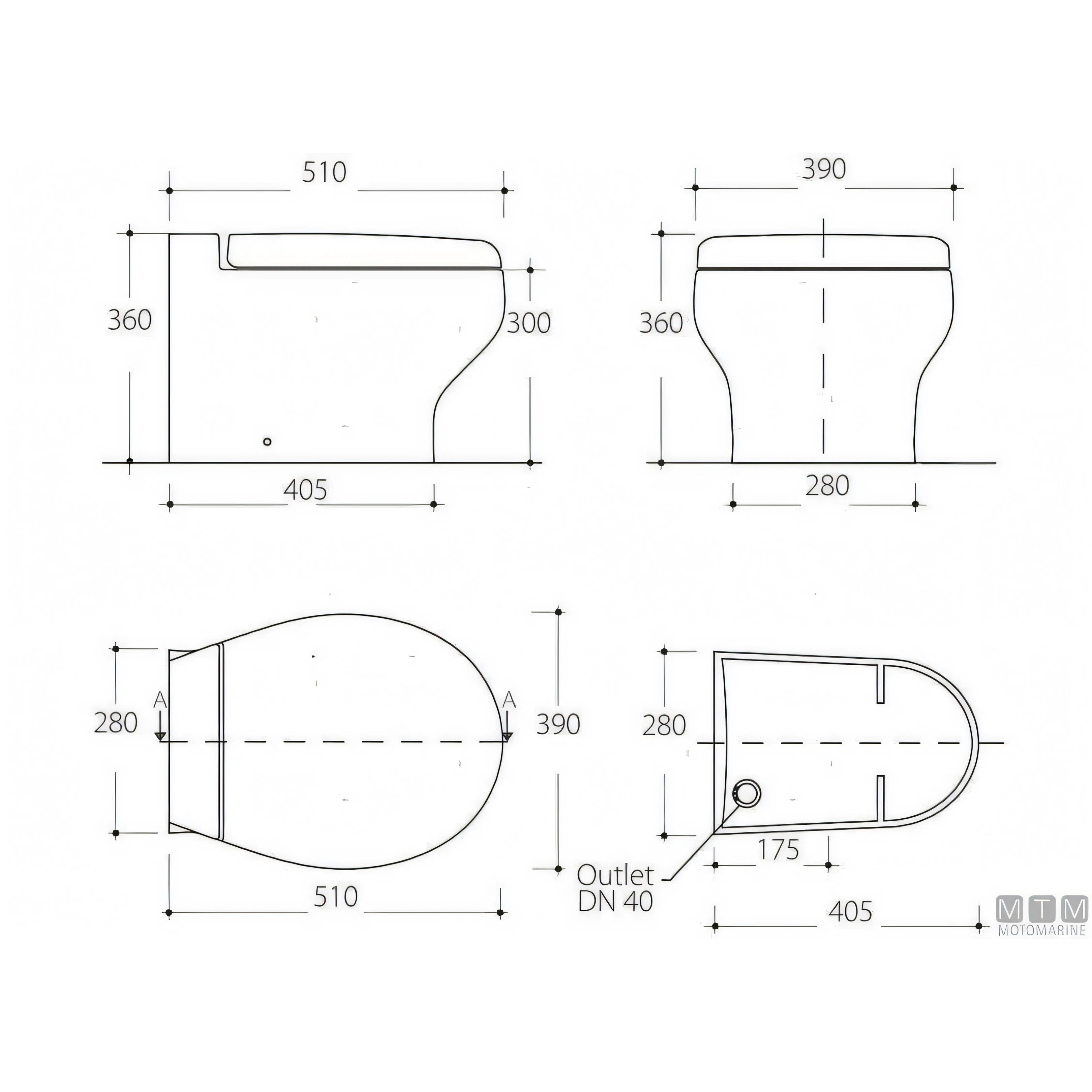 Tecma WC Silence Plus 2G pannello All-in-One SFT — Toilet Standard 12V