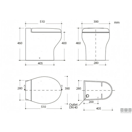 Tecma WC Silence Plus 2G pannello All-in-One SFT — Toilet Standard 24V