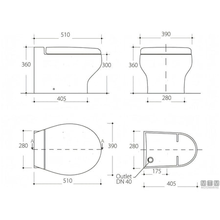 Tecma WC Silence Plus 2G pannello All-in-One SFT — Toilet Short 12V