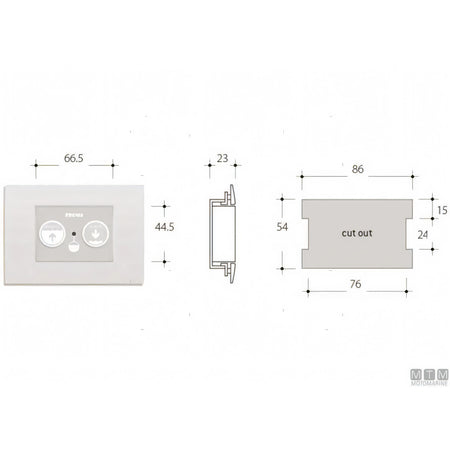 Tecma pannello controllo toilet nautico serie SFT — All-in-One 1 pulsante