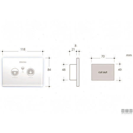Tecma pannello controllo toilet nautico serie SFT — Touch