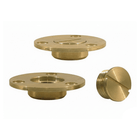 Tappo scarico ottone Ø55mm 3/4" con due flange circolari e vite di chiusura scanalata color oro | Onautica