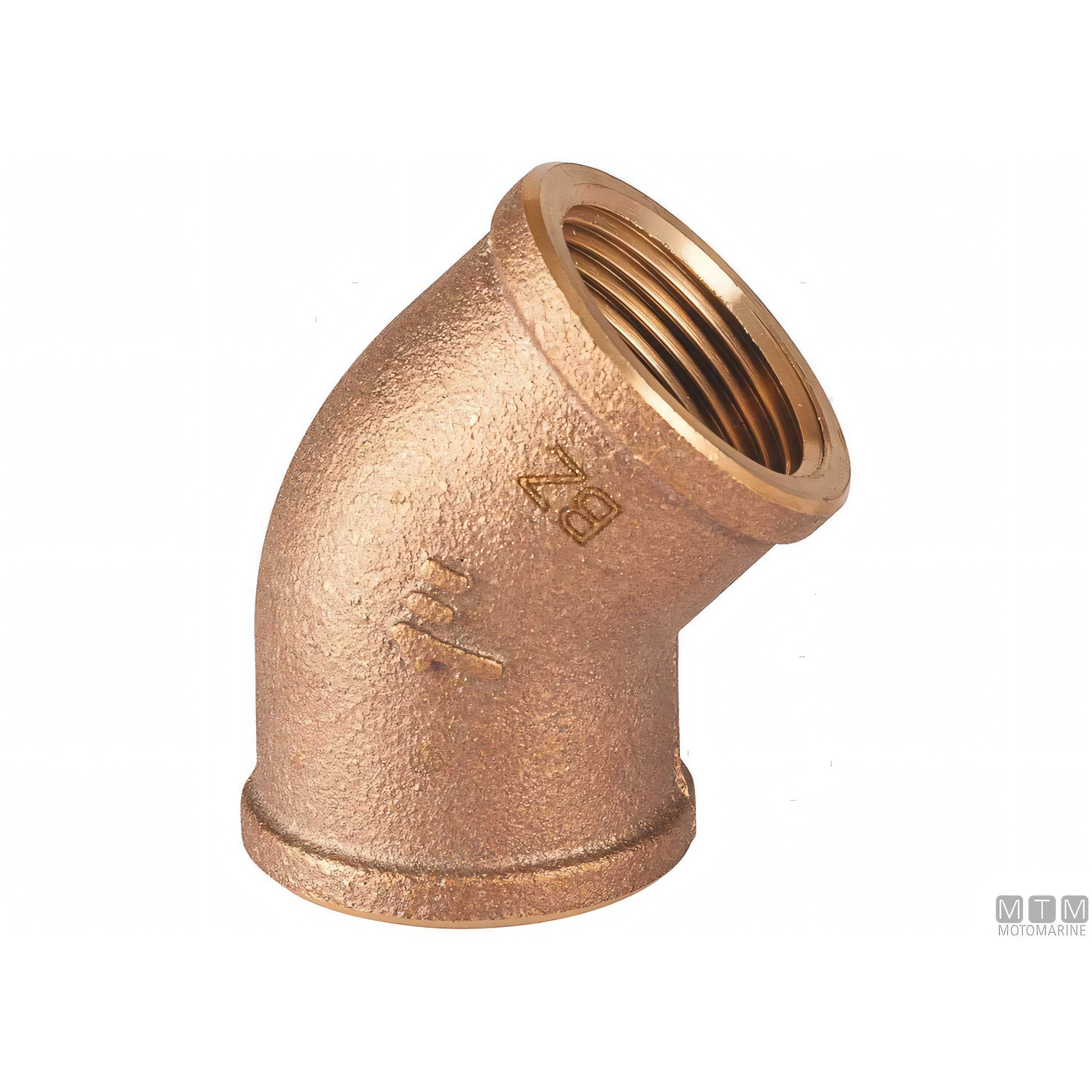 Guidi gomito 45° F-F in bronzo — 3/8"