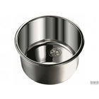 MTM lavello cilindrico in acciaio inox lucido — 260x285 mm