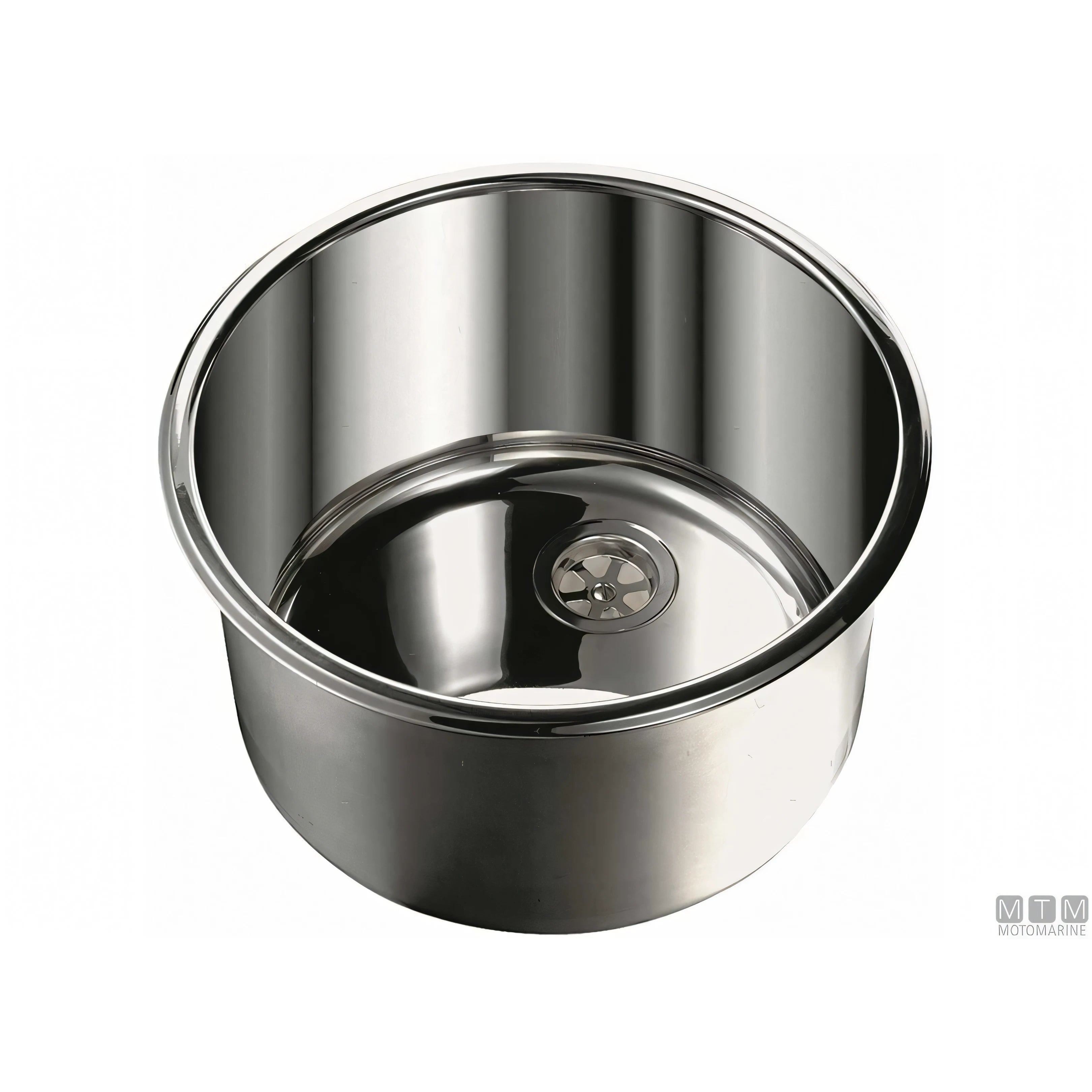 Motomarine lavello cilindrico in acciaio inox lucido — 260x285 mm