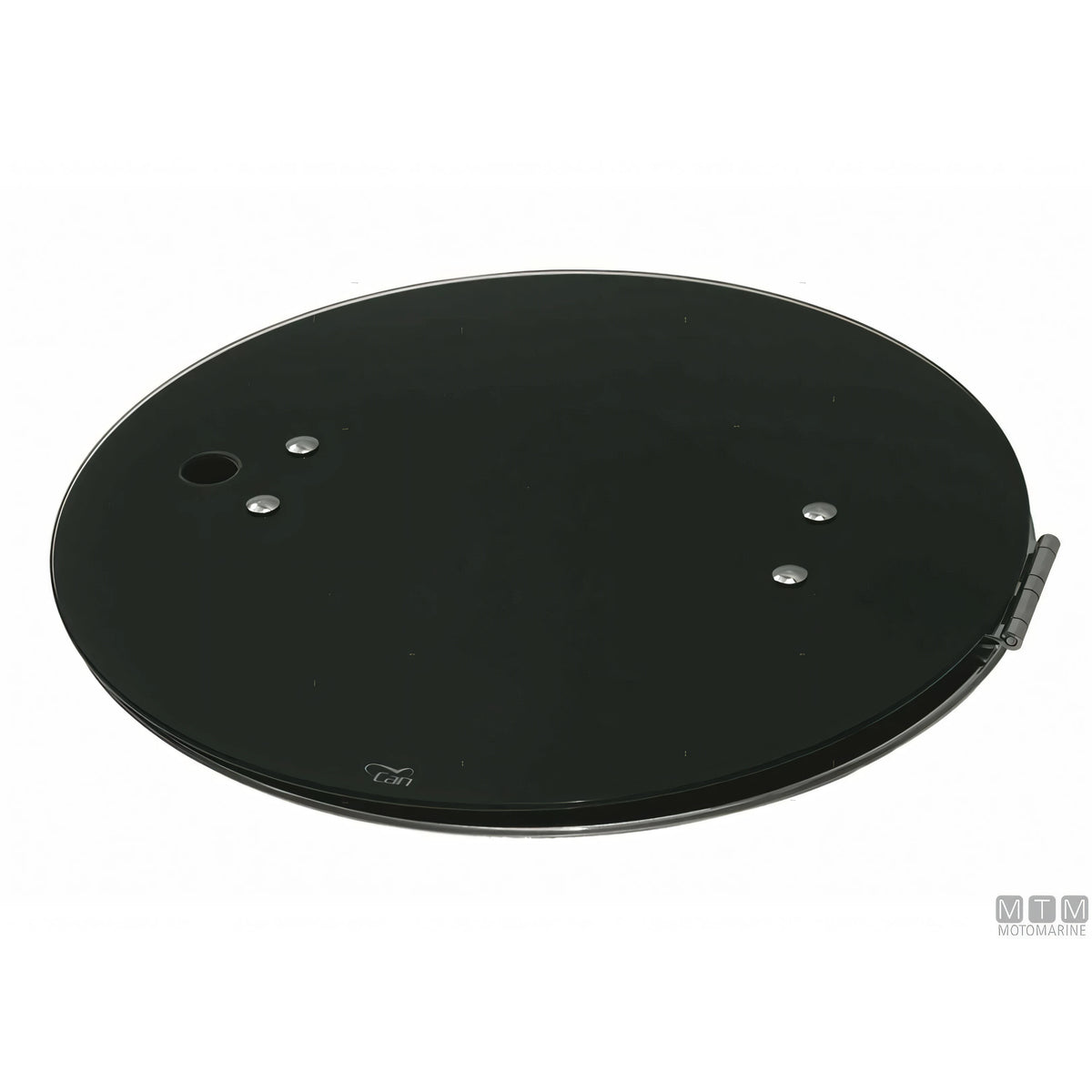 Can lavello sferico inox 18/8 con coperchio in vetro temperato — ø 300 x H 180 mm