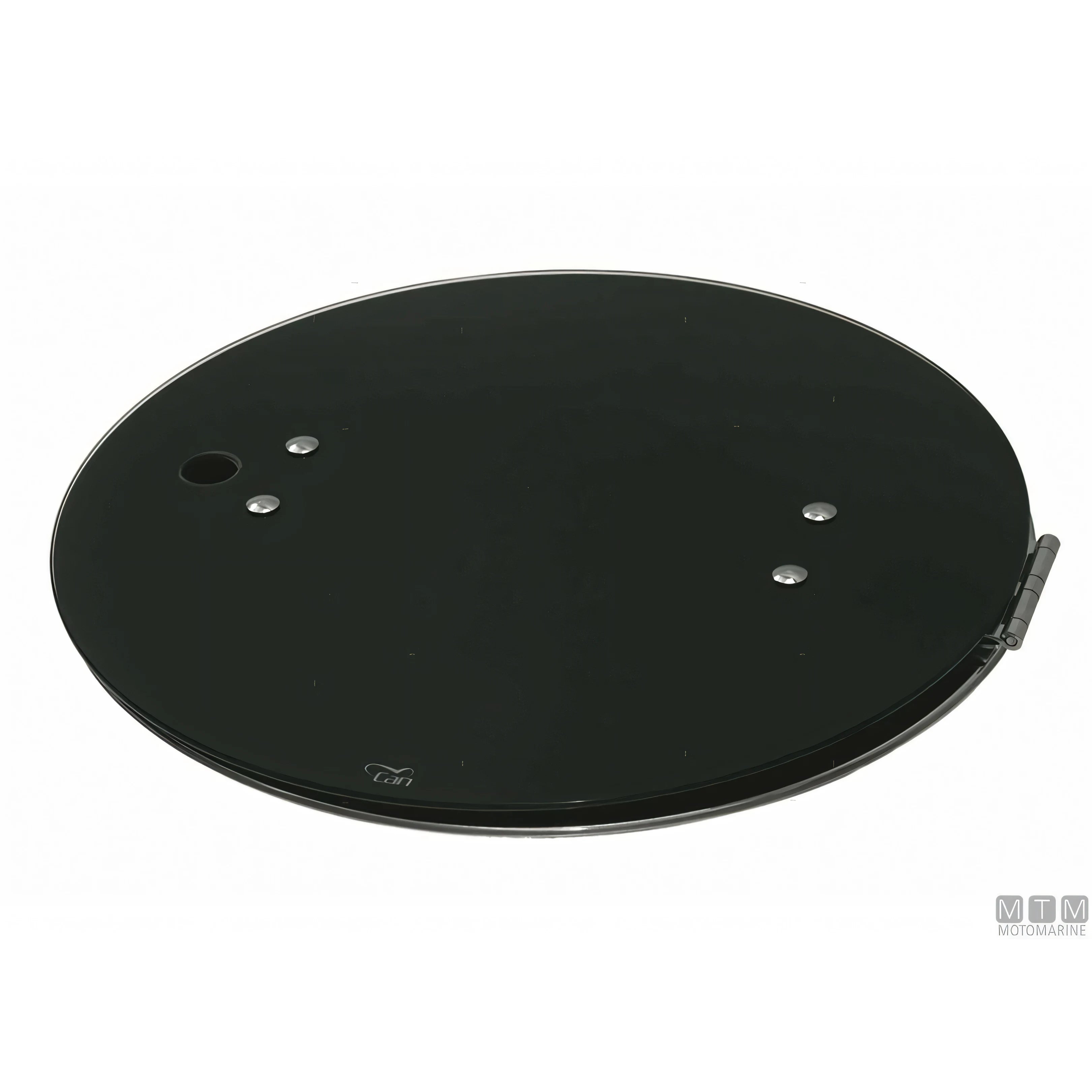 Can lavello sferico inox 18/8 con coperchio in vetro temperato — ø 300 x H 180 mm