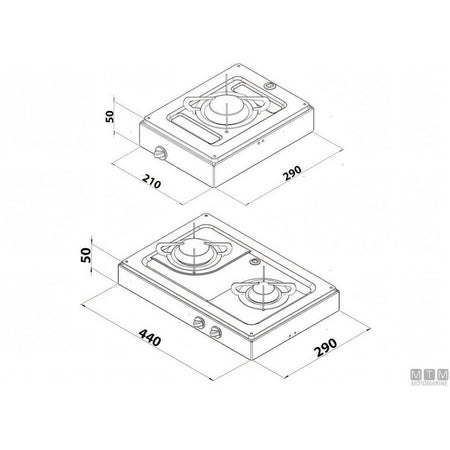 Can Hotty fornello a gas inox 18/8 — Fornello 1 fuoco
