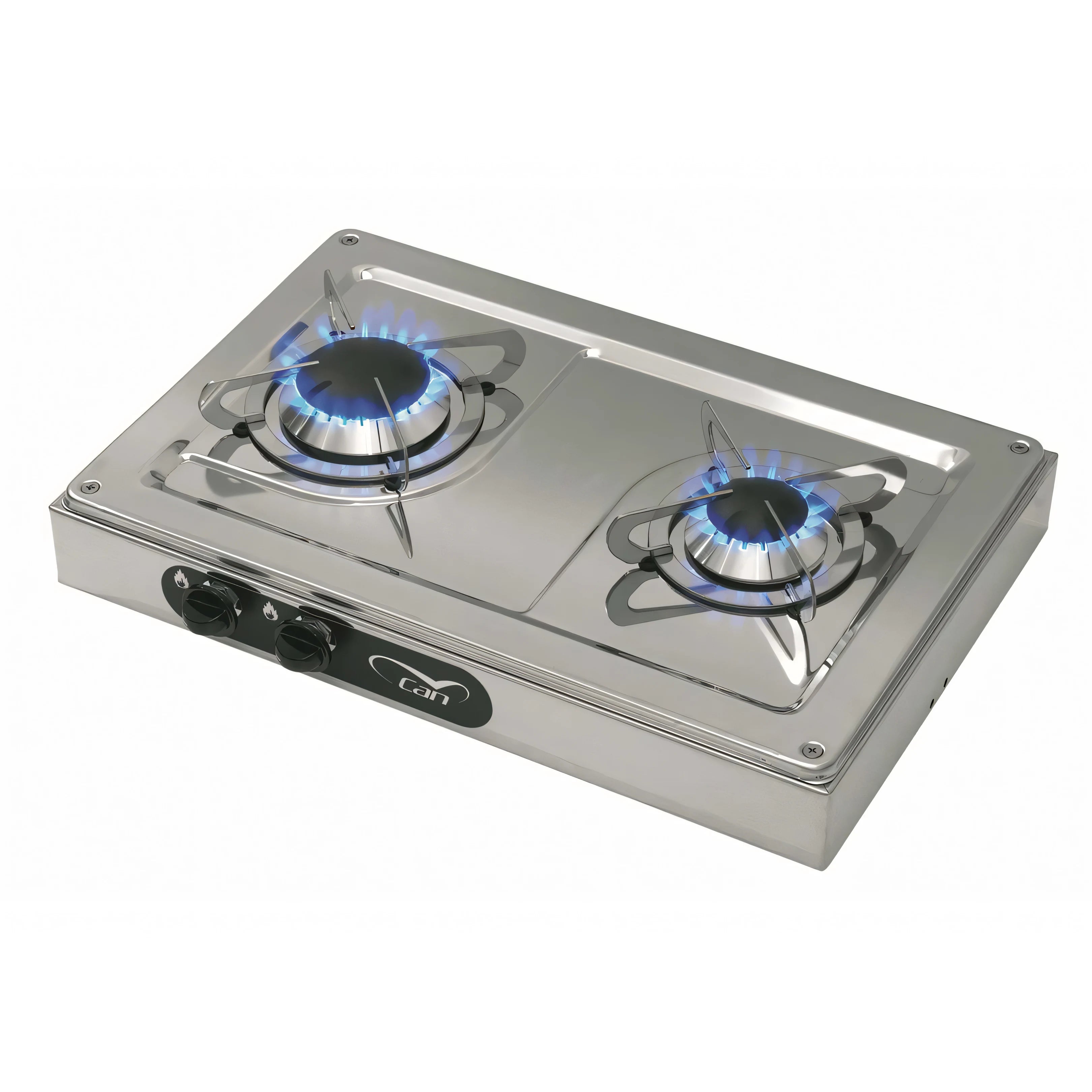 Can Hotty fornello a gas inox 18/8 — Fornello 2 fuochi