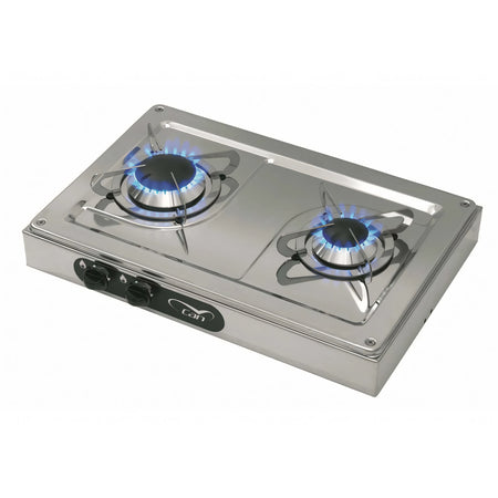 Can Hotty fornello a gas inox 18/8 — Fornello 2 fuochi