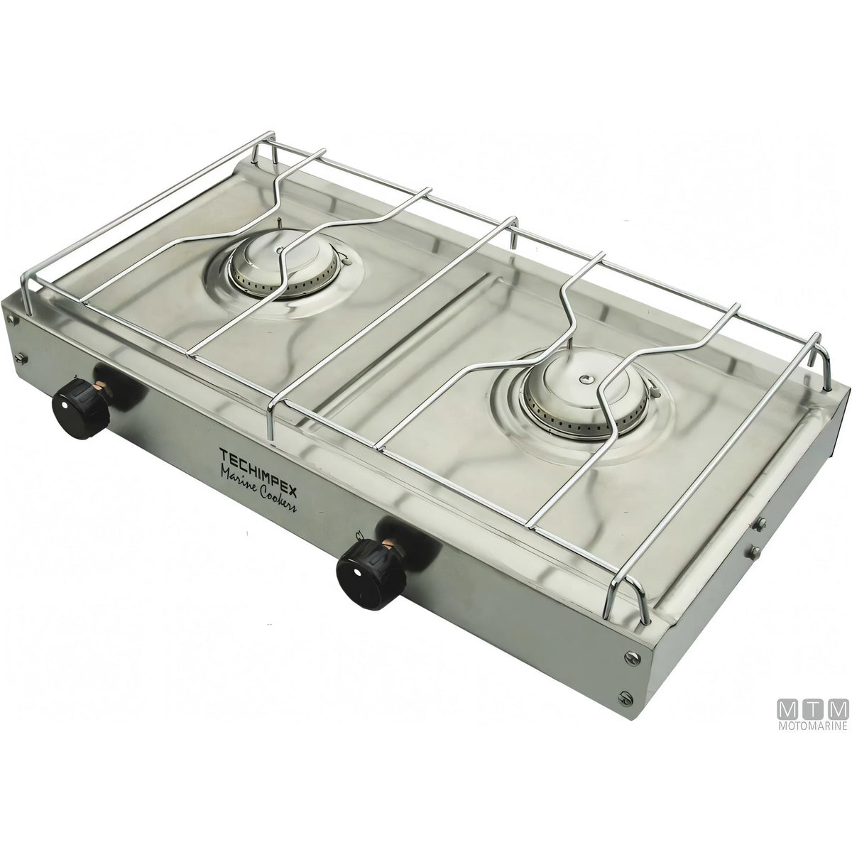 Techimpex fornello a gas Capri Ponza acciaio inox 18/8 — Ponza 2 fuochi