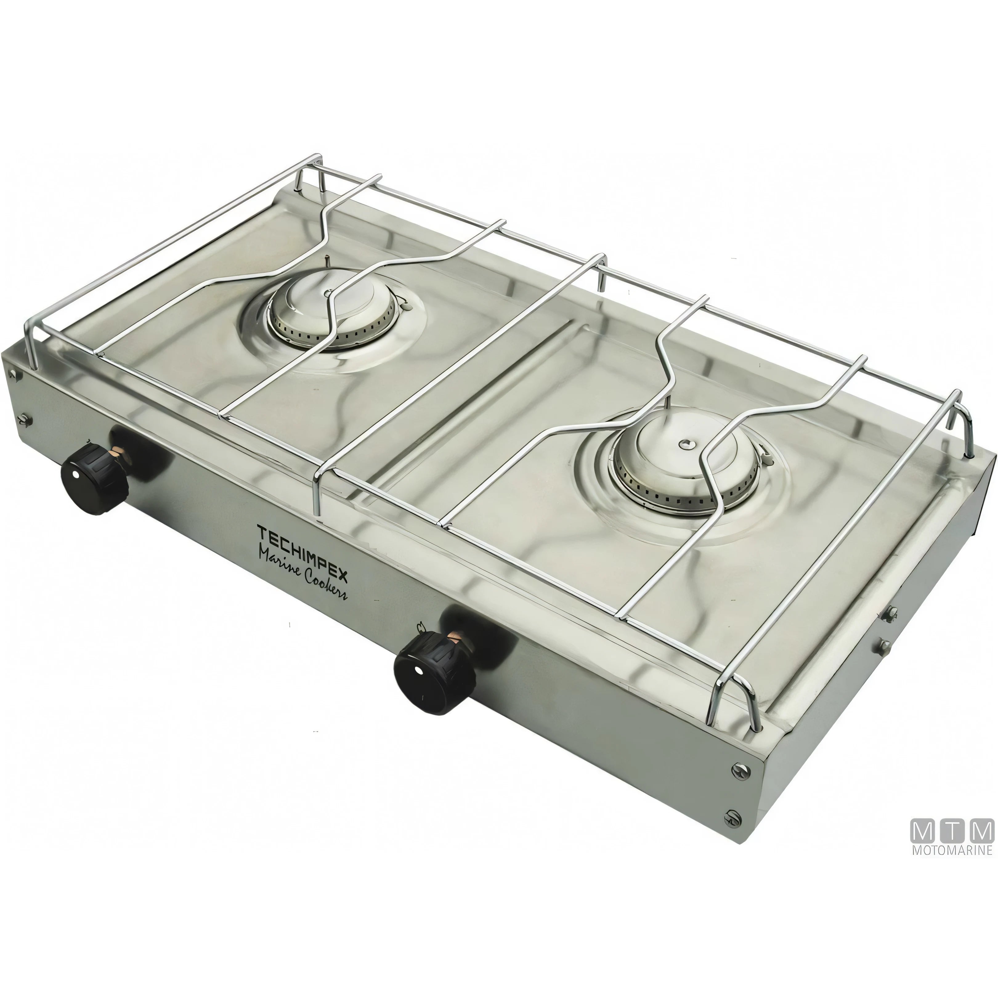 Techimpex fornello a gas Capri Ponza acciaio inox 18/8 — Ponza 2 fuochi