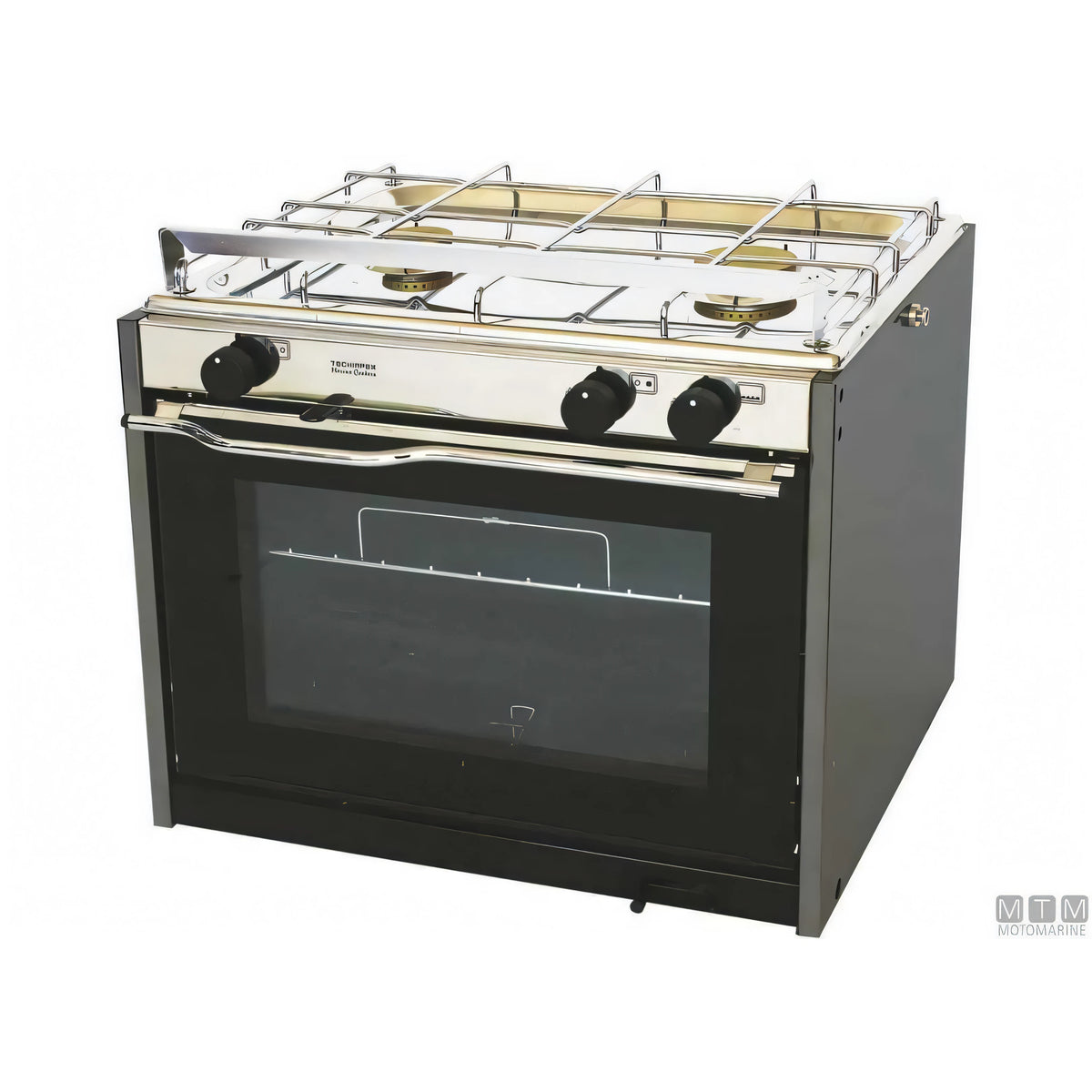 Techimpex cucina a gas con forno in acciaio inox 18/8 — Portofino CL - 2 fuochi