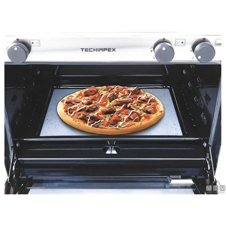 Techimpex cucina a gas con forno in acciaio inox 18/8 — Portofino CL - 2 fuochi