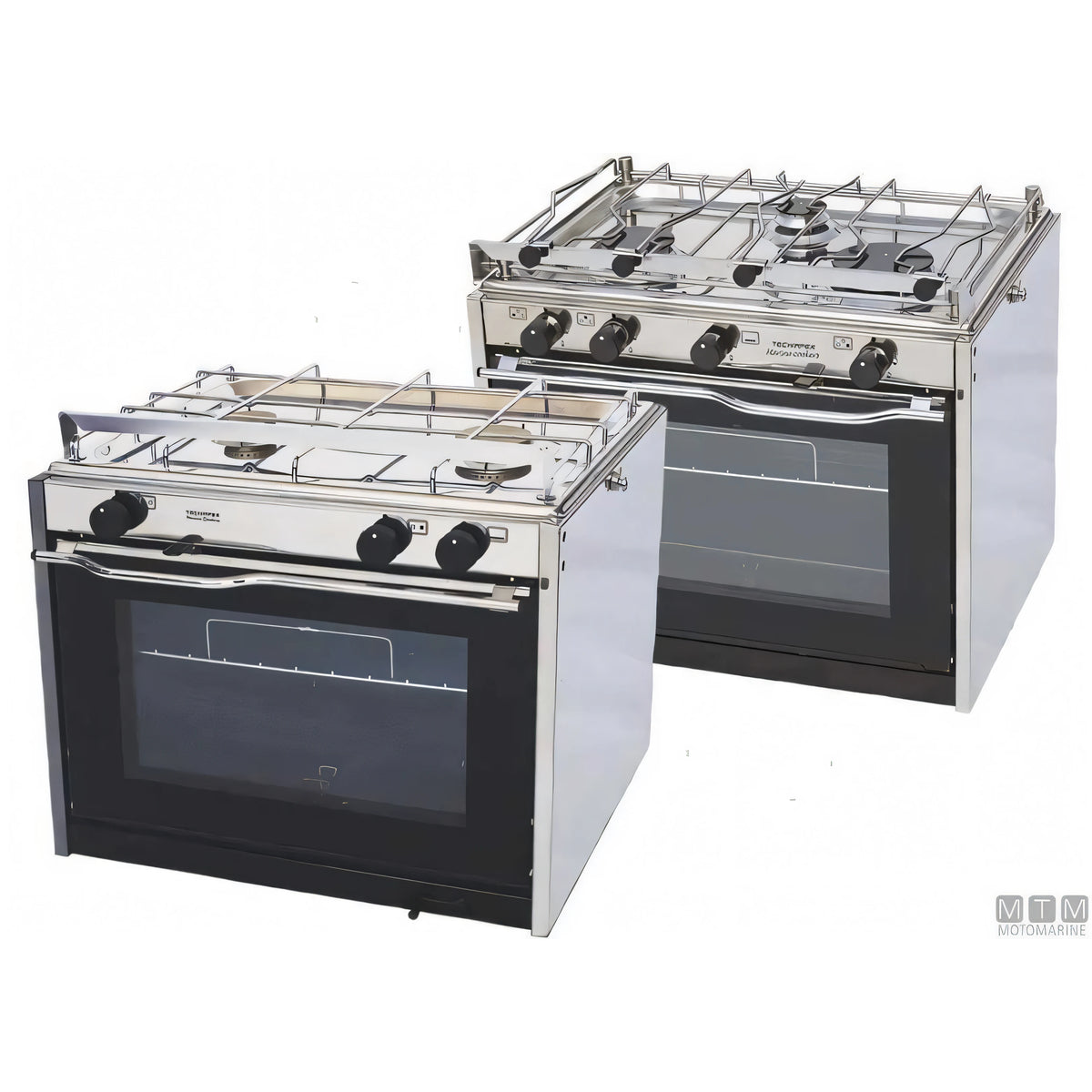 Techimpex cucina a gas con forno in acciaio inox 18/8 — Portofino CL - 2 fuochi