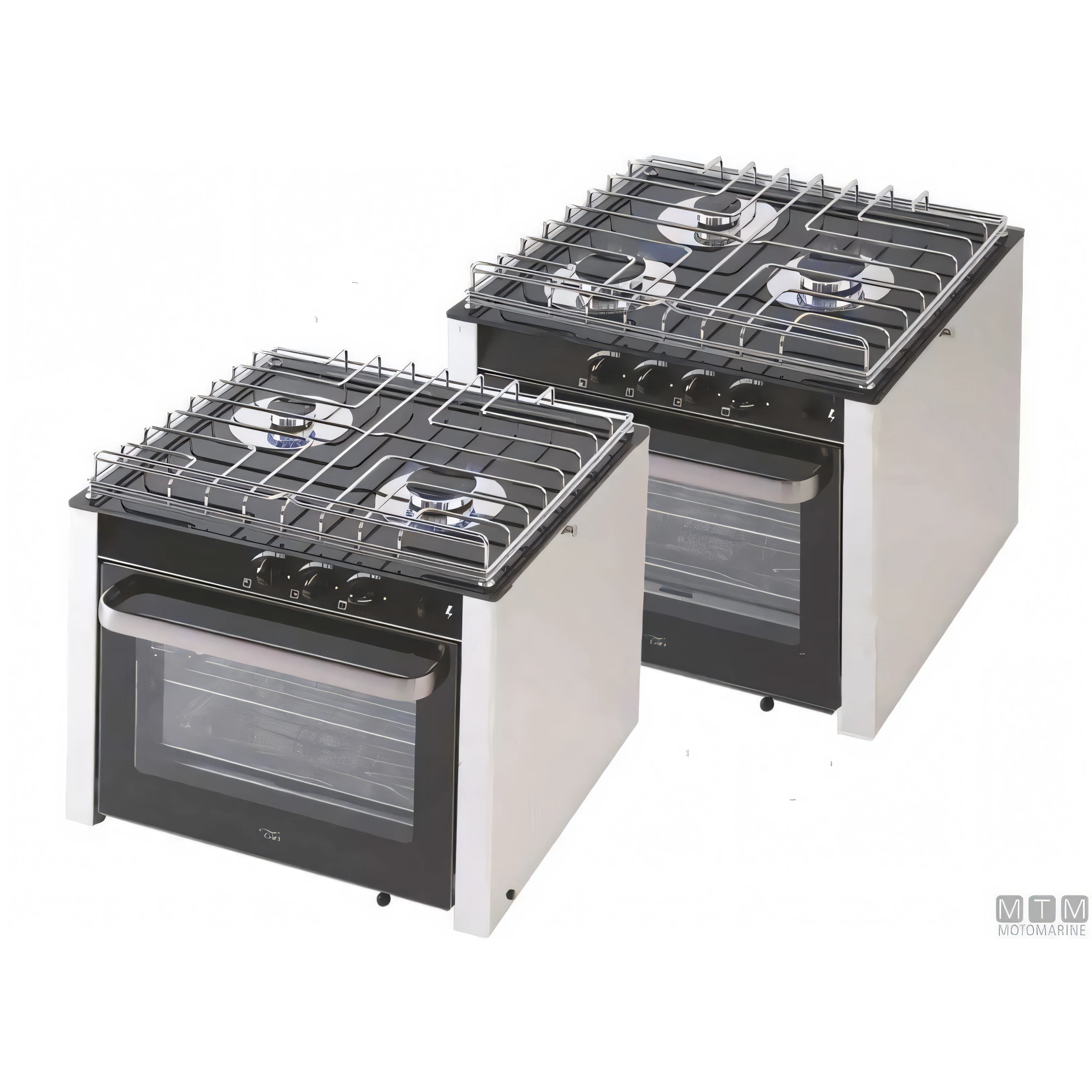 Cucina a gas CAN con forno in acciaio inox 18/8 — 2 Fuochi