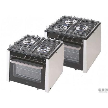 Cucina a gas CAN con forno in acciaio inox 18/8 — 2 Fuochi